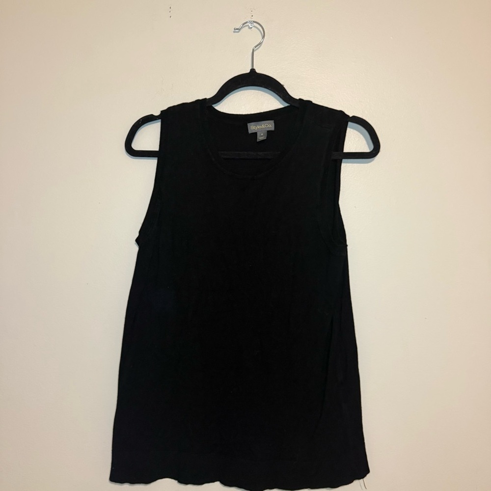 Style & Co. | Classic Black Muscle Tee